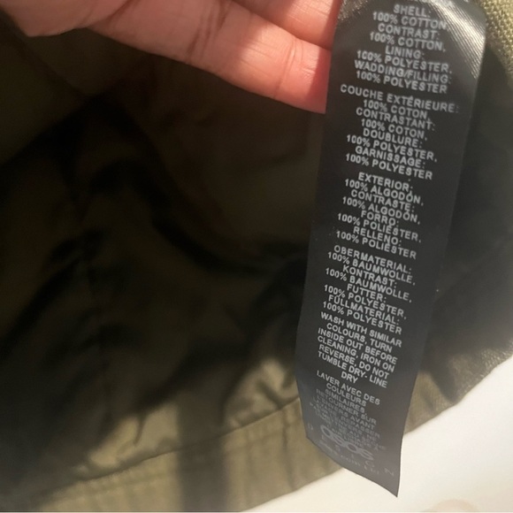 NWOT ASOS DESIGN Oversized Harrington Jacket in Khaki Corduroy collar Size XL - Picture 8 of 9